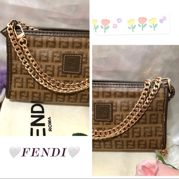❤️Auth❤️Beautiful Fendi Zucchino Zucca Monogram FF Logo Shoulder/Crossbody✨ - Picture 3 of 12